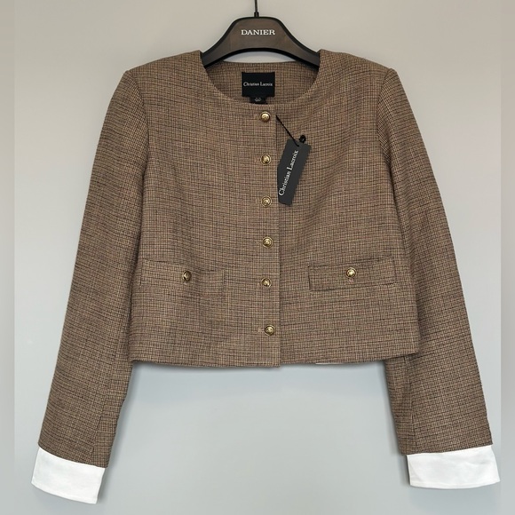 Christian Lacroix Jackets & Blazers - Christian Lacroix Tan Blazer with Gold Buttons
